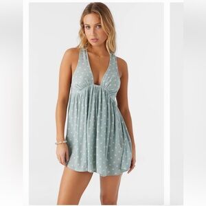 O'Neill Saltwater Essentials Sarah Printed Dress Color Silver Blue